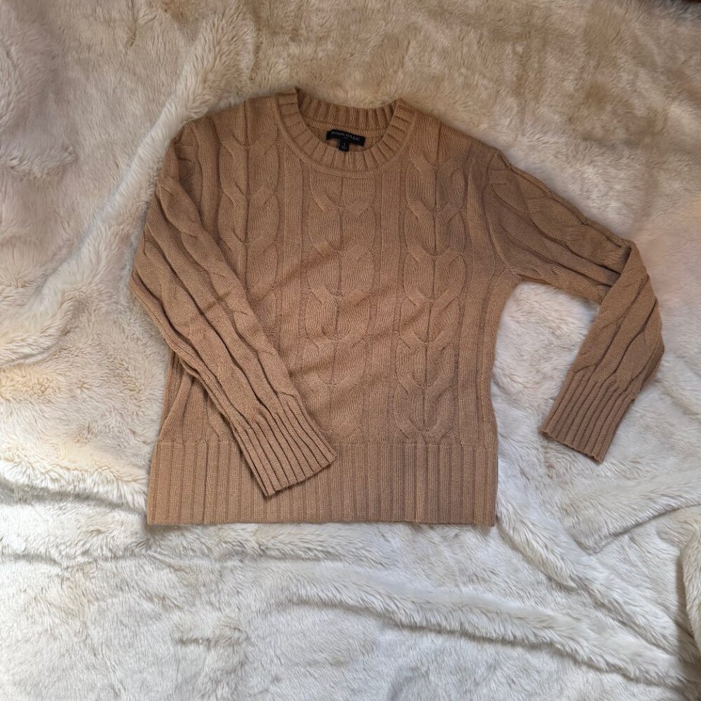 Banana Republic Cotton-Blend Cable Knit | Camel | S - Picture 5 of 5